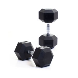 25kg Hexa Dumbbell Pair – Rubber Coated Anti-Roll Home Gym Exercise - Maze Nepal
