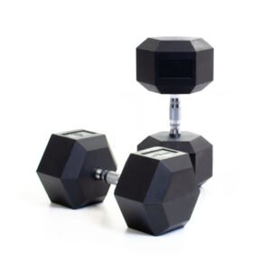 45kg Hexa Dumbbell Pair – Rubber Coated Anti-Roll Home Gym Exercise - Maze Nepal