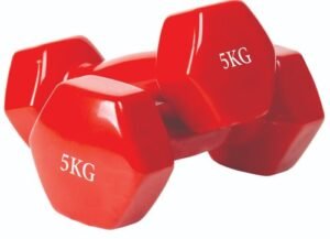 5kg Vinyl Dumbbell Pair – Rubber Coated Anti-Roll Home Gym Exercise - Maze Nepal
