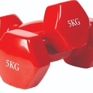 5kg Vinyl Dumbbell Pair – Rubber Coated Anti-Roll Home Gym Exercise - Maze Nepal