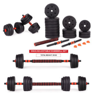 30KG PVC Adjustable Dumbbells Set – 2 in 1 Dumbbell & Barbell connector For Fitness Nepal - Maze Nepal