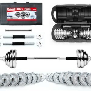 30KG York Dumbbell & Barbell Set | Adjustable Weight Set with Connector | Home Gym- Maze Nepal